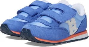 Saucony Originals Kids Baby Jazz Hook and Loop Sneakers for Toddlers  Nylon Upper  EVA Midsole Blue/Coral 4 Toddler M