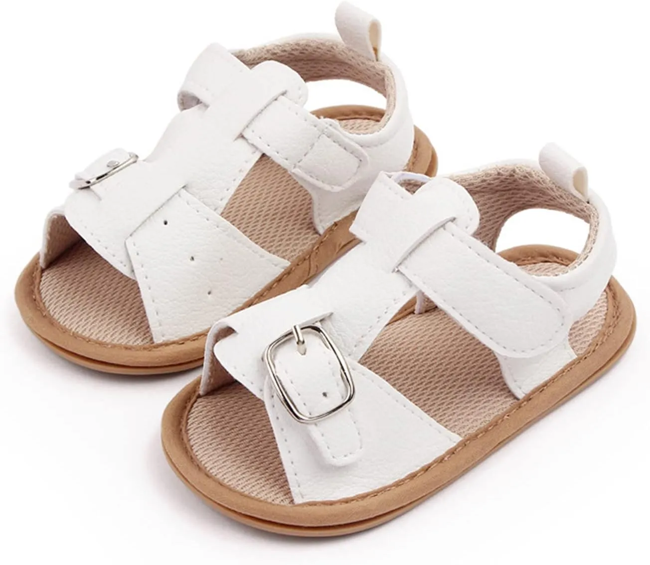 sfdgfhyf Baby Soft Sole Shoes Infant Summer Soft Solid Baby Anti Slip Bow Girls Shoes Crib Baby Shoes Toddle (White, 4 Infant)