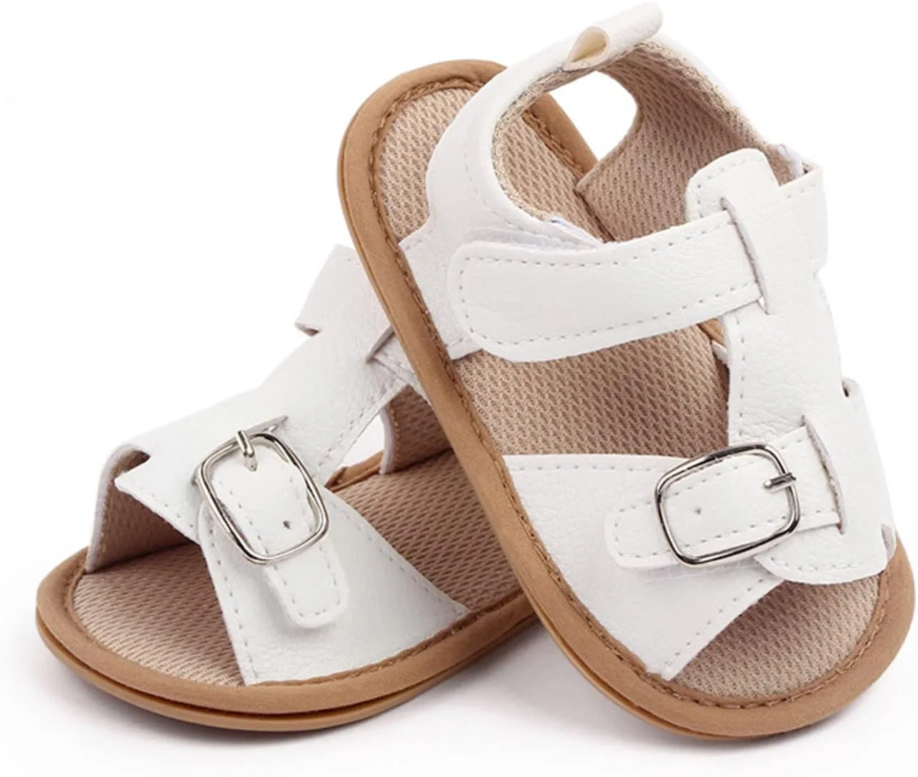 sfdgfhyf Baby Soft Sole Shoes Infant Summer Soft Solid Baby Anti Slip Bow Girls Shoes Crib Baby Shoes Toddle (White, 4 Infant)