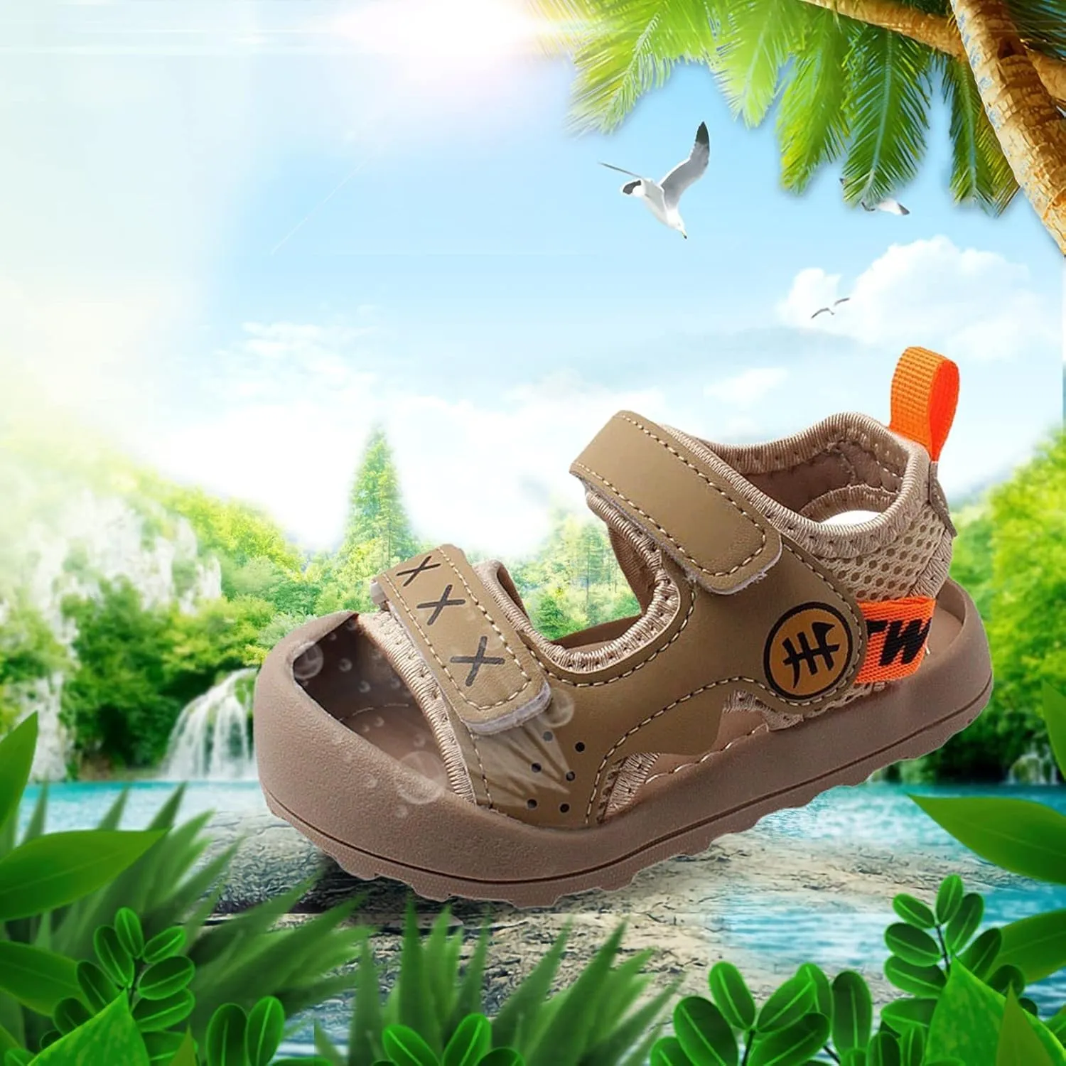 sfdgfhyf Unisex Toddler Girls Party Shoes Baby Shoes Boys' Baotou Sandals Walking Shoes Soft Sole Baby Female Sandals