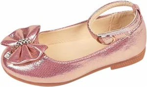 Shallow Shoes Crystal Princess Baby Kids Dance Single Children Infant Shoes Bowknot Girls Baby Toddler Running (Pink, 15-18Months)