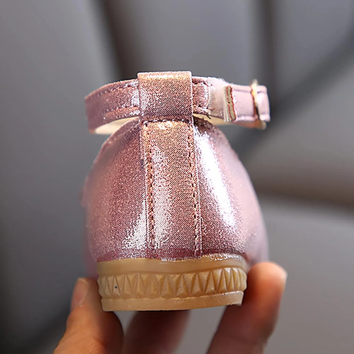 Shallow Shoes Crystal Princess Baby Kids Dance Single Children Infant Shoes Bowknot Girls Baby Toddler Running (Pink, 15-18Months)