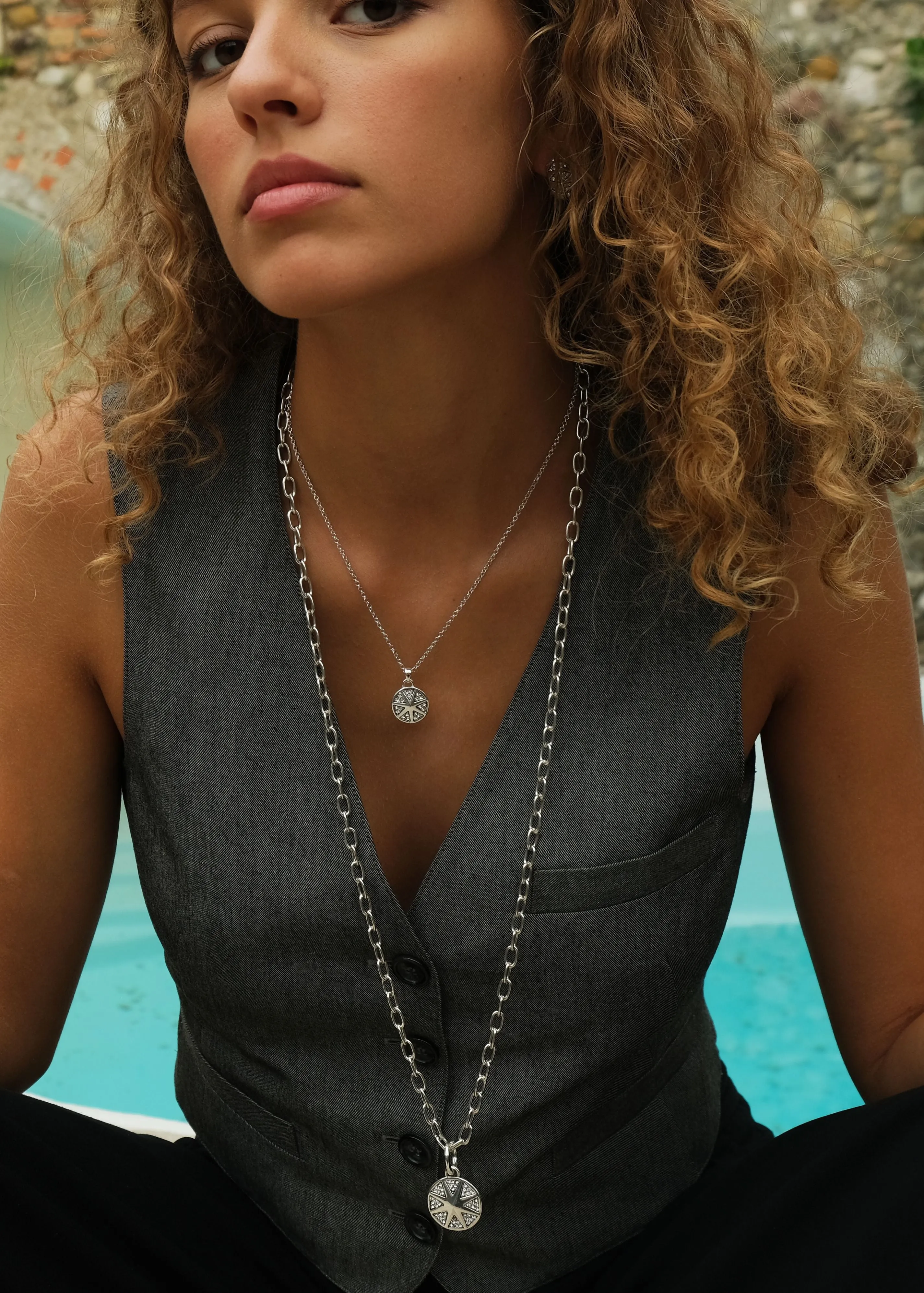 Shine Bright Silver Necklace 90cm   Extn.