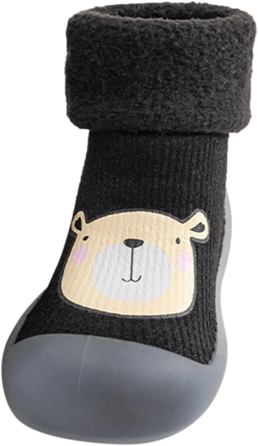 Shoes for Toddler Boy Rubber Boys Girls Sole Toddler Knit Soft Warm Baby Stocking Shoes Sneakers for Baby Boys