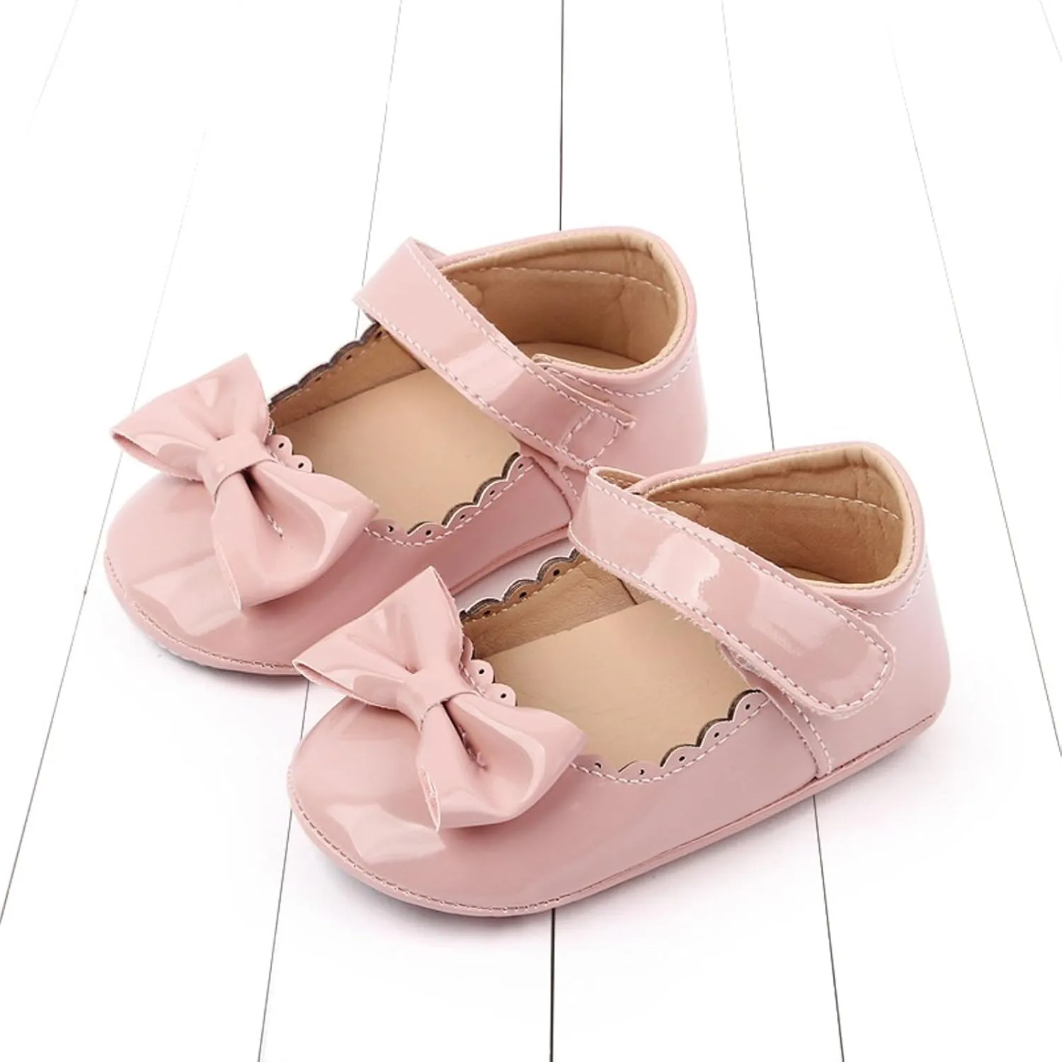 Shoes Summer Toddler Shoes Girls Sports Flat Bottom Lightweight Hook Loop Solid Color Bow Simple Tennis Shoes Girls