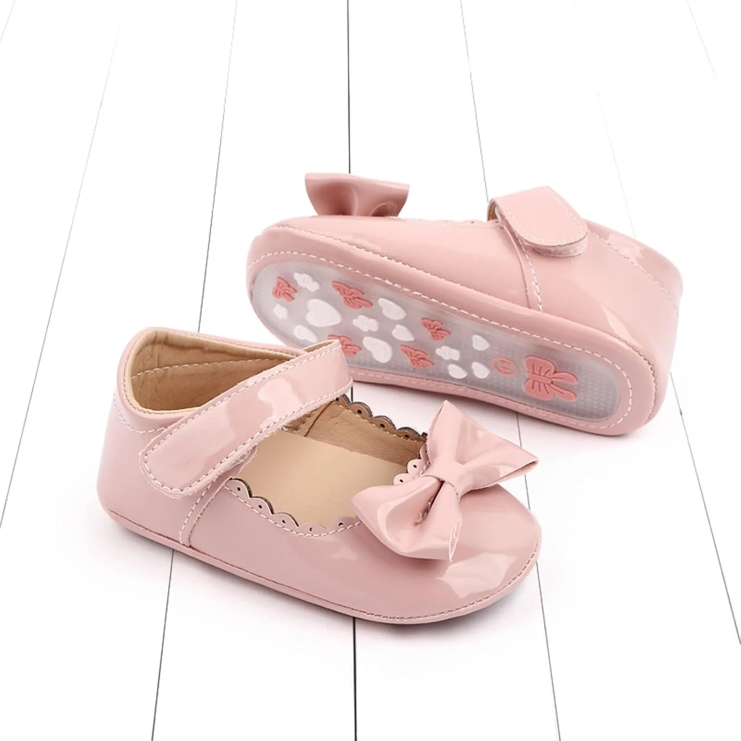 Shoes Summer Toddler Shoes Girls Sports Flat Bottom Lightweight Hook Loop Solid Color Bow Simple Tennis Shoes Girls