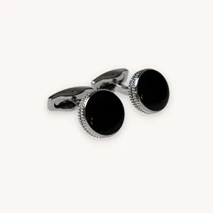 Silver-Black Cufflinks