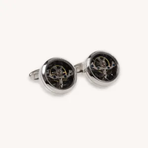 Silver Clockwork Cufflinks