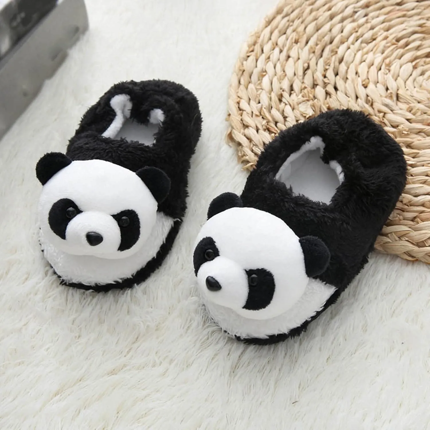 Size 2 Shoes for Girls Childrens Girl Cotton Slippers Cute Stereoscopic Panda Warm Indoor Non Slip Cotton Slippers Toddler Boy Shoes Casual