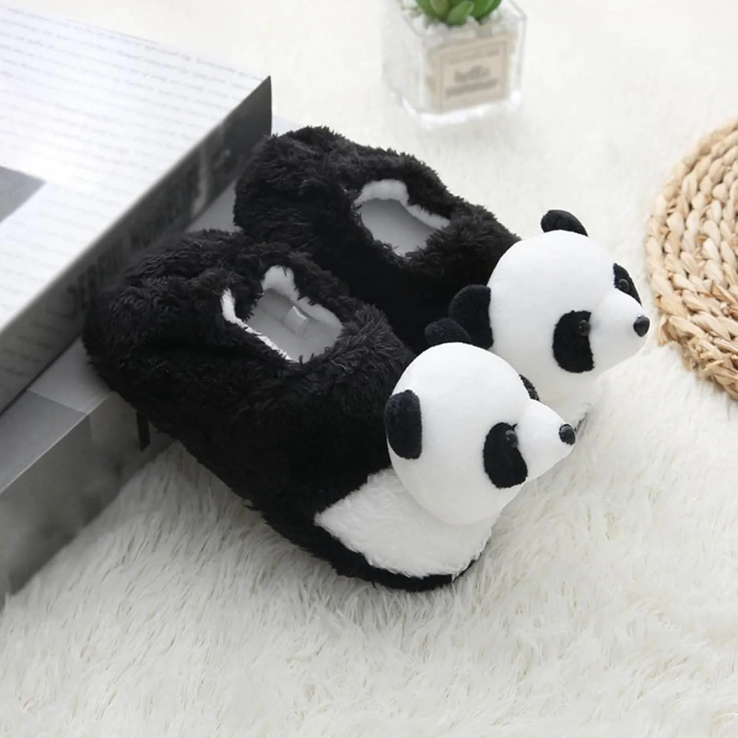 Size 2 Shoes for Girls Childrens Girl Cotton Slippers Cute Stereoscopic Panda Warm Indoor Non Slip Cotton Slippers Toddler Boy Shoes Casual