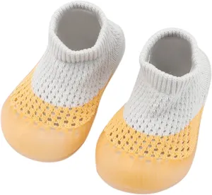Sneakers for Toddlers Boys First Shoes Mesh Toddler Infant Elastic Color Socks Walkers Indoor Hole Baby Baby Shoes Baby Sneakers Size 4