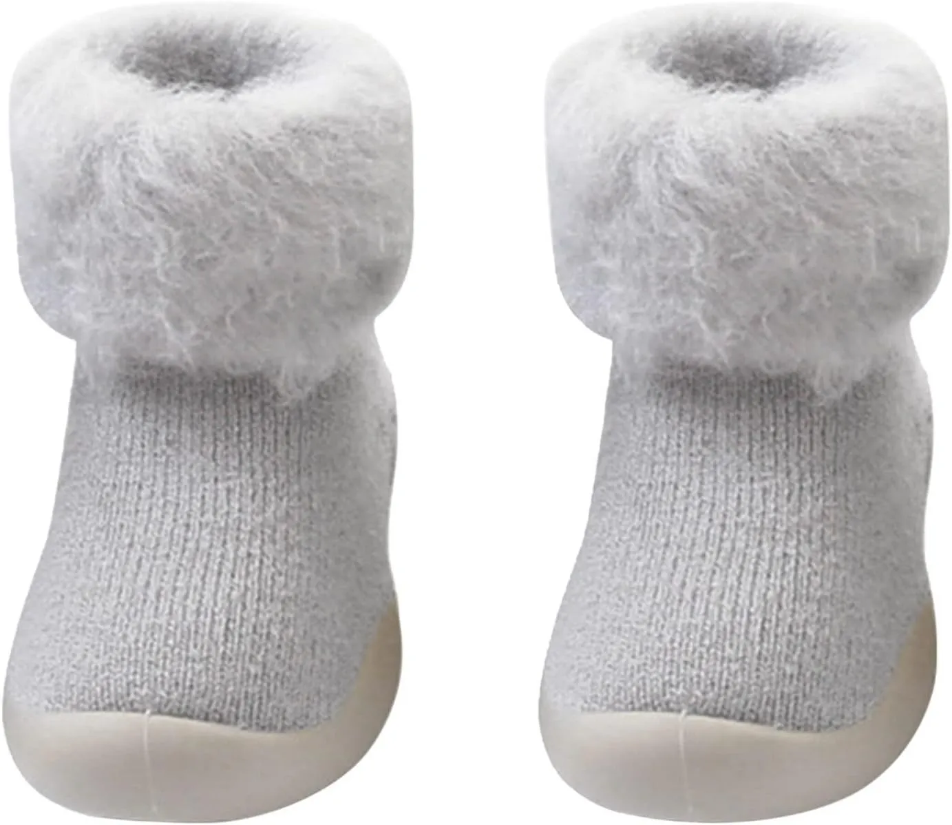 Socks Slipper Baby Kids Solid Knit Stocking Soft Warm Shoes Toddler Boys Sole Rubber Boys Girls Cartoon Slippers