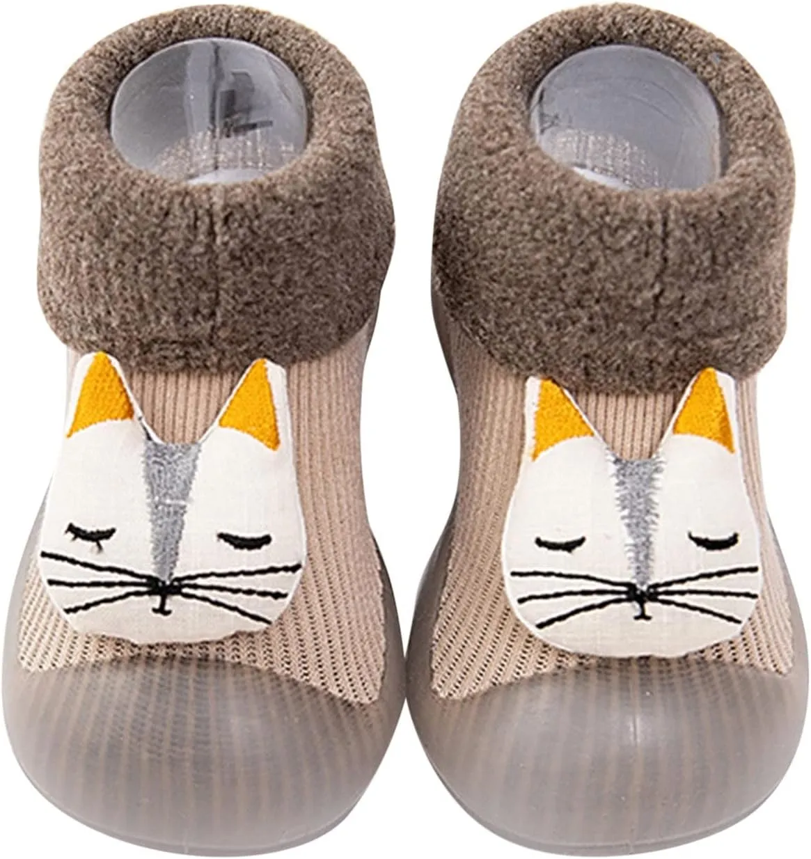 Soft Rubber Baby Sock Shoes Toddler Non-Skid Slipper with Rubber Soft Sole Shoes Slip on Sneakers Protect Toes Shoes
