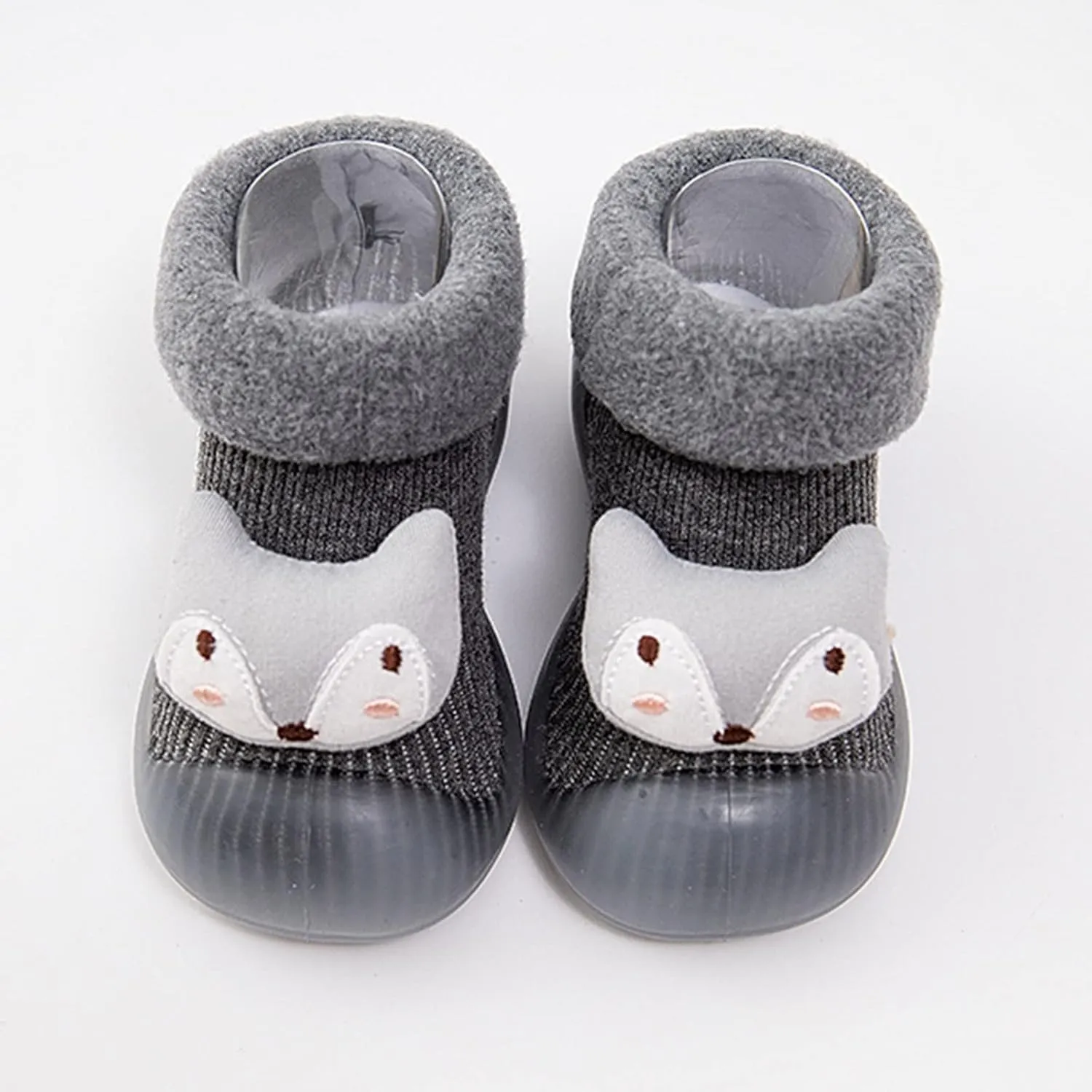 Soft Rubber Baby Sock Shoes Toddler Non-Skid Slipper with Rubber Soft Sole Shoes Slip on Sneakers Protect Toes Shoes