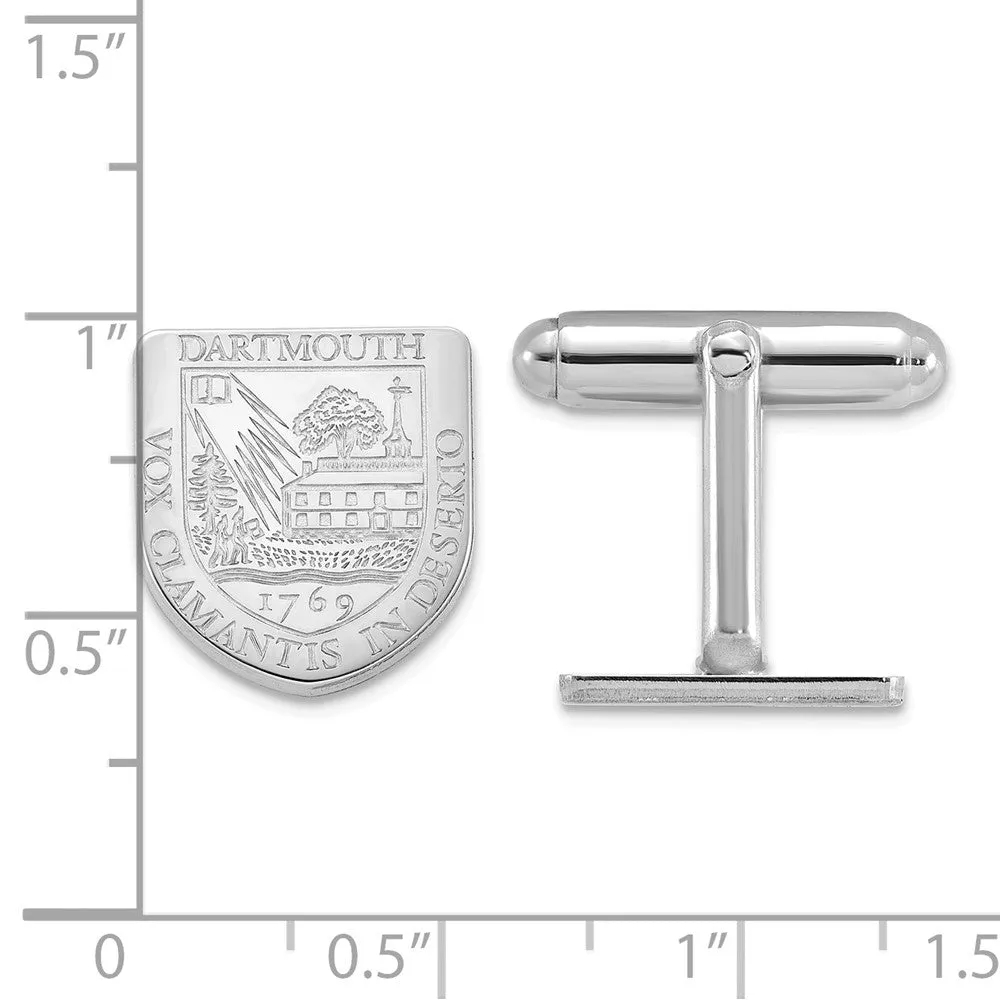 Sterling Silver Dartmouth College Crest Cuff Links