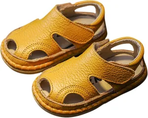 Summer Baby Sandals 0 3 Years Old Boy Toddler Shoes Soft Sole Baby Girl Leather Breathable Beach Shoes Baby Girl