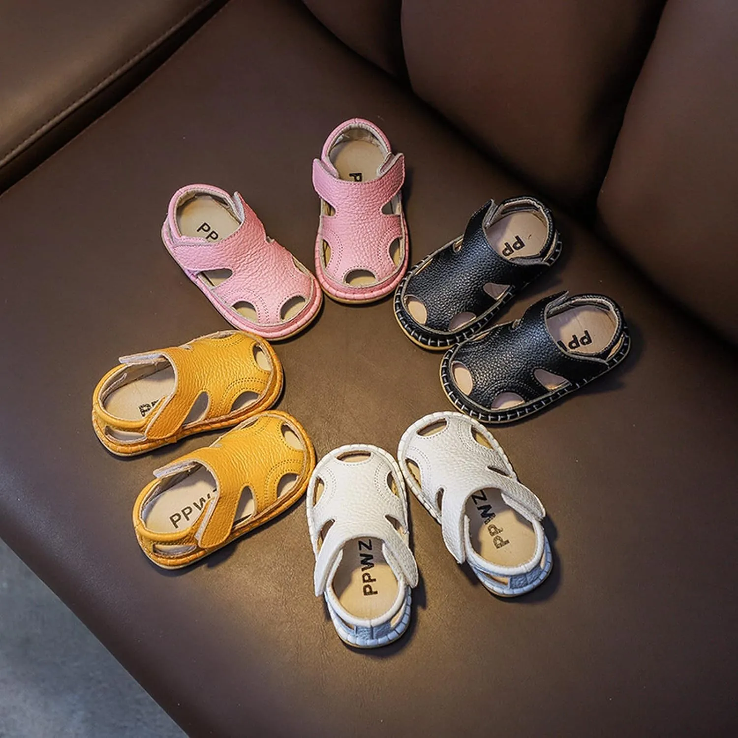Summer Baby Sandals 0 3 Years Old Boy Toddler Shoes Soft Sole Baby Girl Leather Breathable Beach Shoes Baby Girl