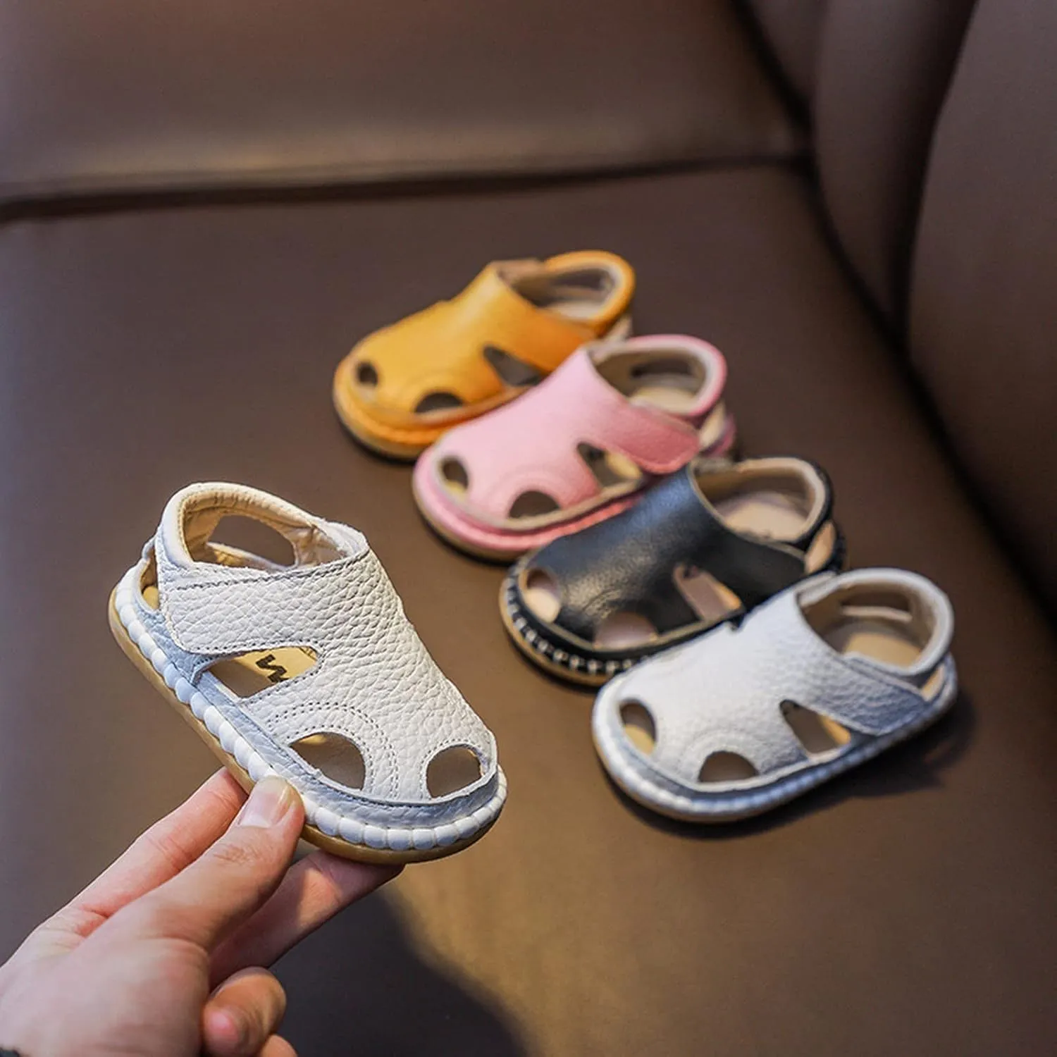 Summer Baby Sandals 0 3 Years Old Boy Toddler Shoes Soft Sole Baby Girl Leather Breathable Beach Shoes Baby Girl