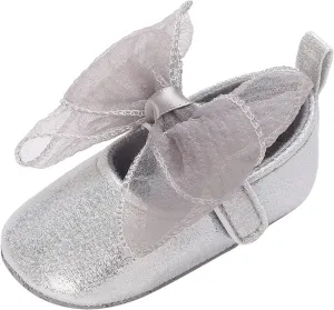 Summer Children Infant Infant Shoes Girls Sports Flat Bottom Round Toe Ribbon Bow Hook Loop Baby Shoes Size 4 Girls