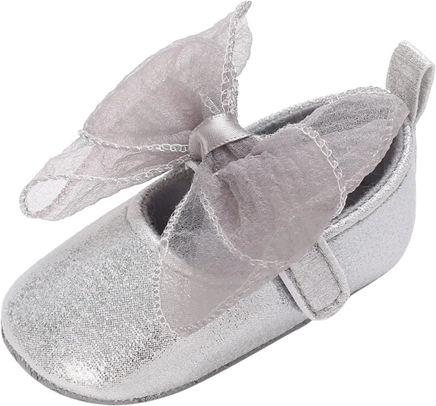 Summer Children Infant Infant Shoes Girls Sports Flat Bottom Round Toe Ribbon Bow Hook Loop Baby Shoes Size 4 Girls