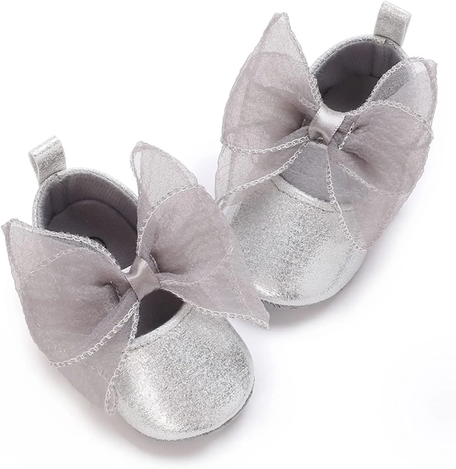 Summer Children Infant Infant Shoes Girls Sports Flat Bottom Round Toe Ribbon Bow Hook Loop Baby Shoes Size 4 Girls
