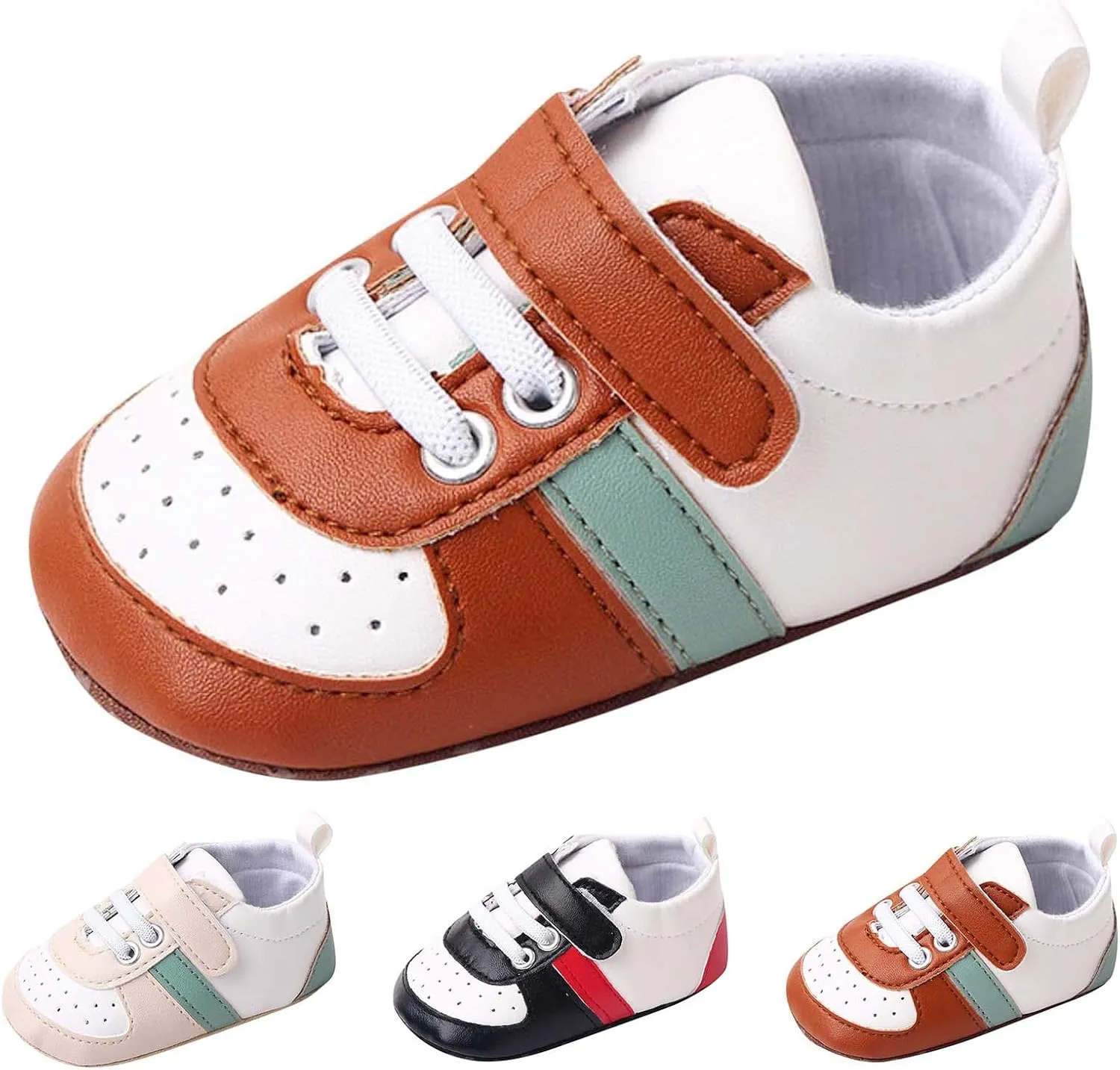 Summer Children Infant Walking Shoes Boy and Girl Sports Shoes Flat Bottom Lightweight Breathable Upper Colorblock Hook Loop Toddler Girl Size 8