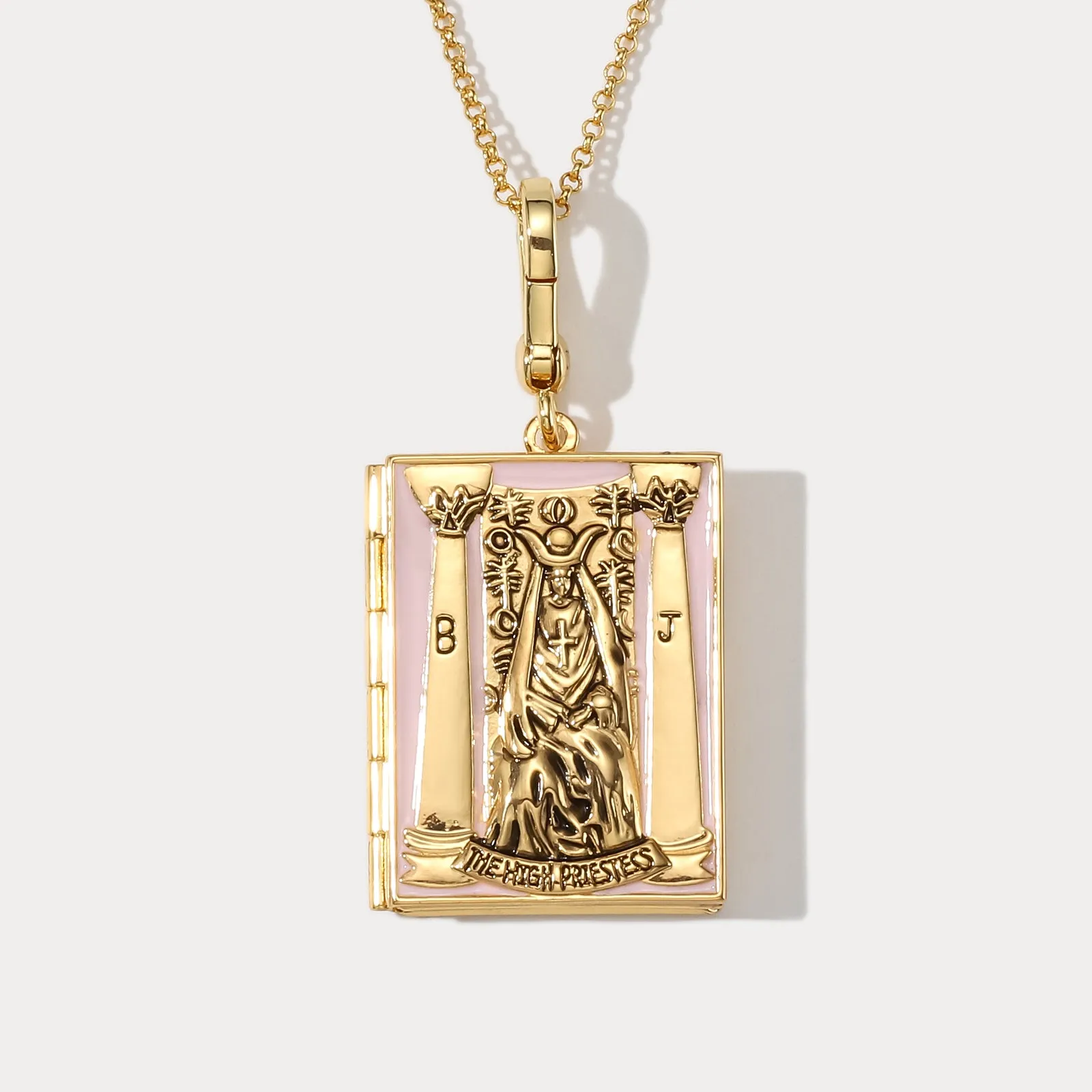 Tarot Locket Necklace-The High Priestess