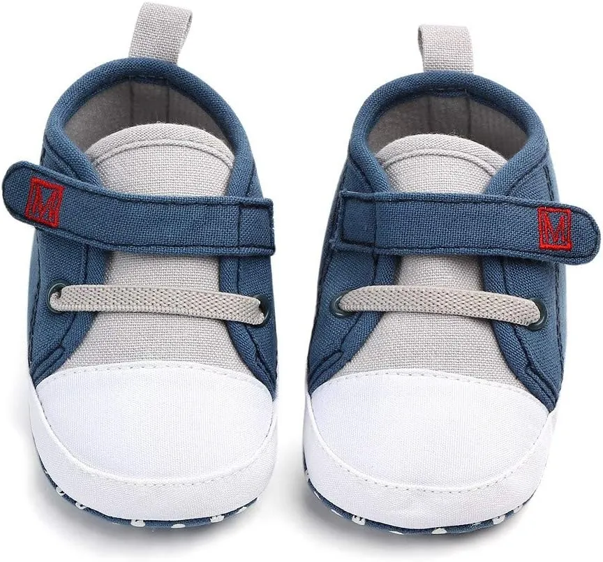 Tennis Shoes for Toddler Soft Walkers Boys Shoes Cute Letter First Canvas Sole Baby Girls Newborn Baby Shoes