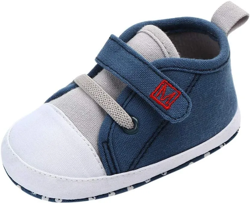 Tennis Shoes for Toddler Soft Walkers Boys Shoes Cute Letter First Canvas Sole Baby Girls Newborn Baby Shoes