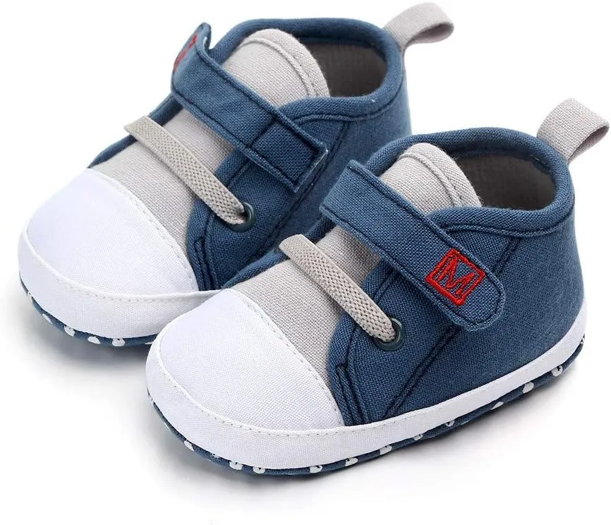 Tennis Shoes for Toddler Soft Walkers Boys Shoes Cute Letter First Canvas Sole Baby Girls Newborn Baby Shoes