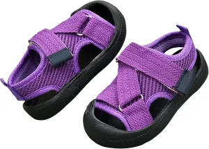 Terrain Double Strap Sandals For Baby Girls Boys Rubber Sole Amphibian Shoes For Beach Pool Hiking Walking & Sports