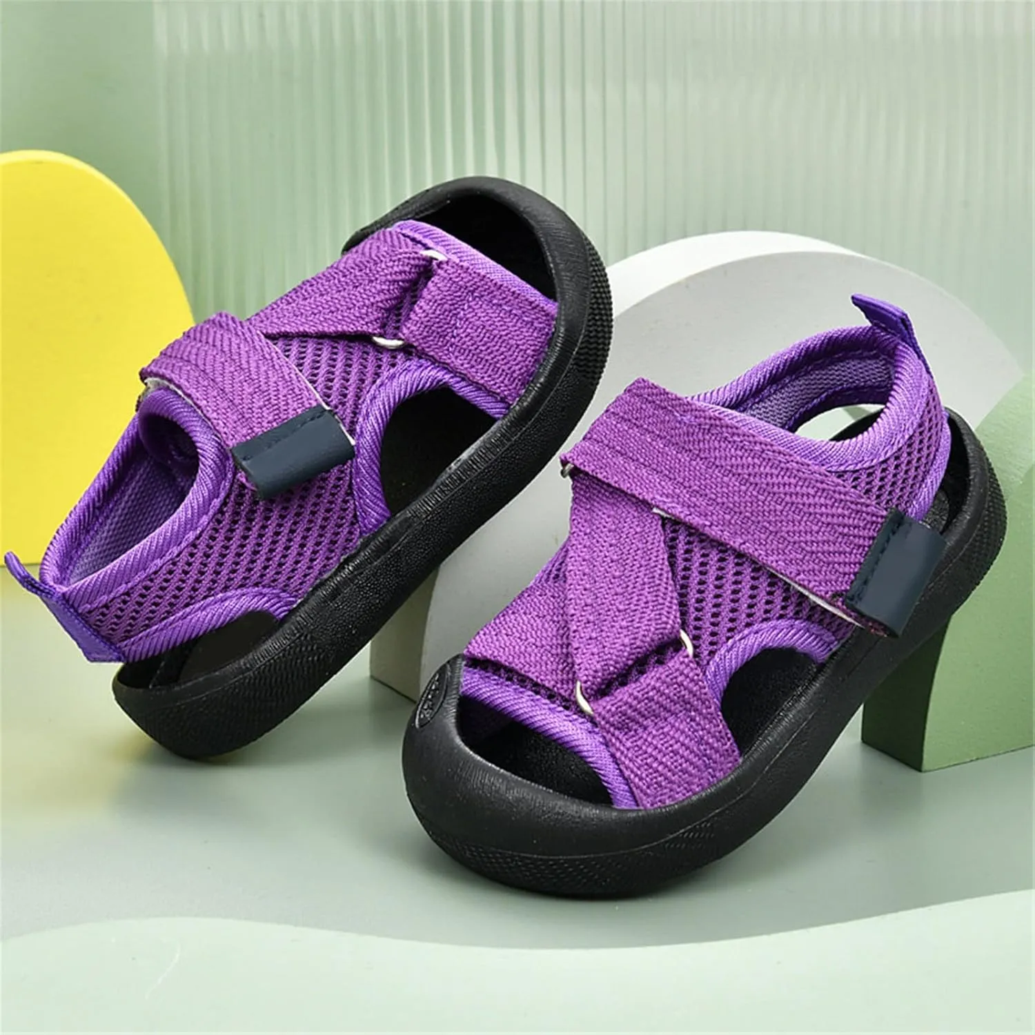 Terrain Double Strap Sandals For Baby Girls Boys Rubber Sole Amphibian Shoes For Beach Pool Hiking Walking & Sports