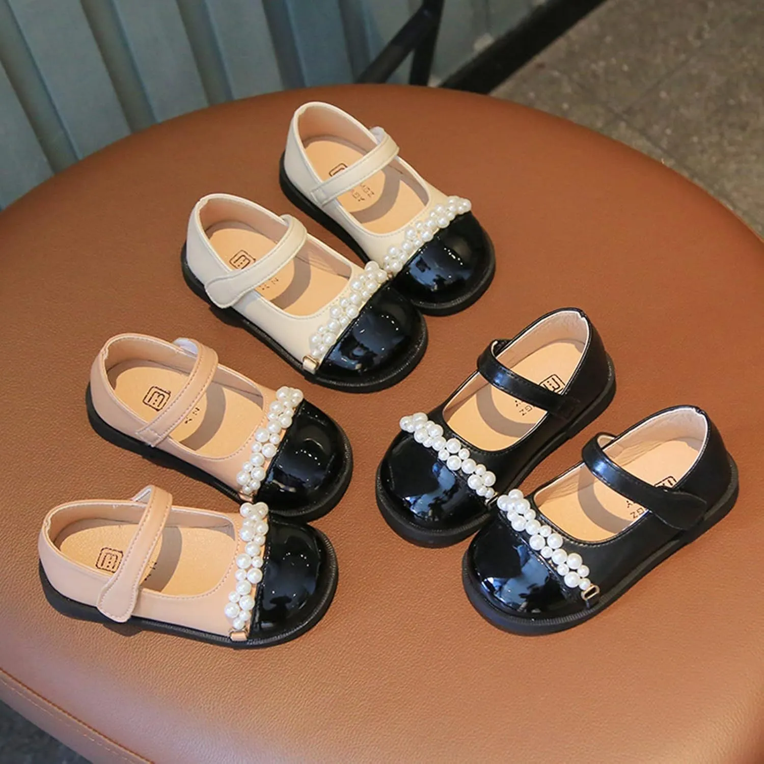 Toddler and Girls Casual Shoes Fashion Autumn Thick Sole Round Toe Buckle Dress Shoes Girls Sneaker