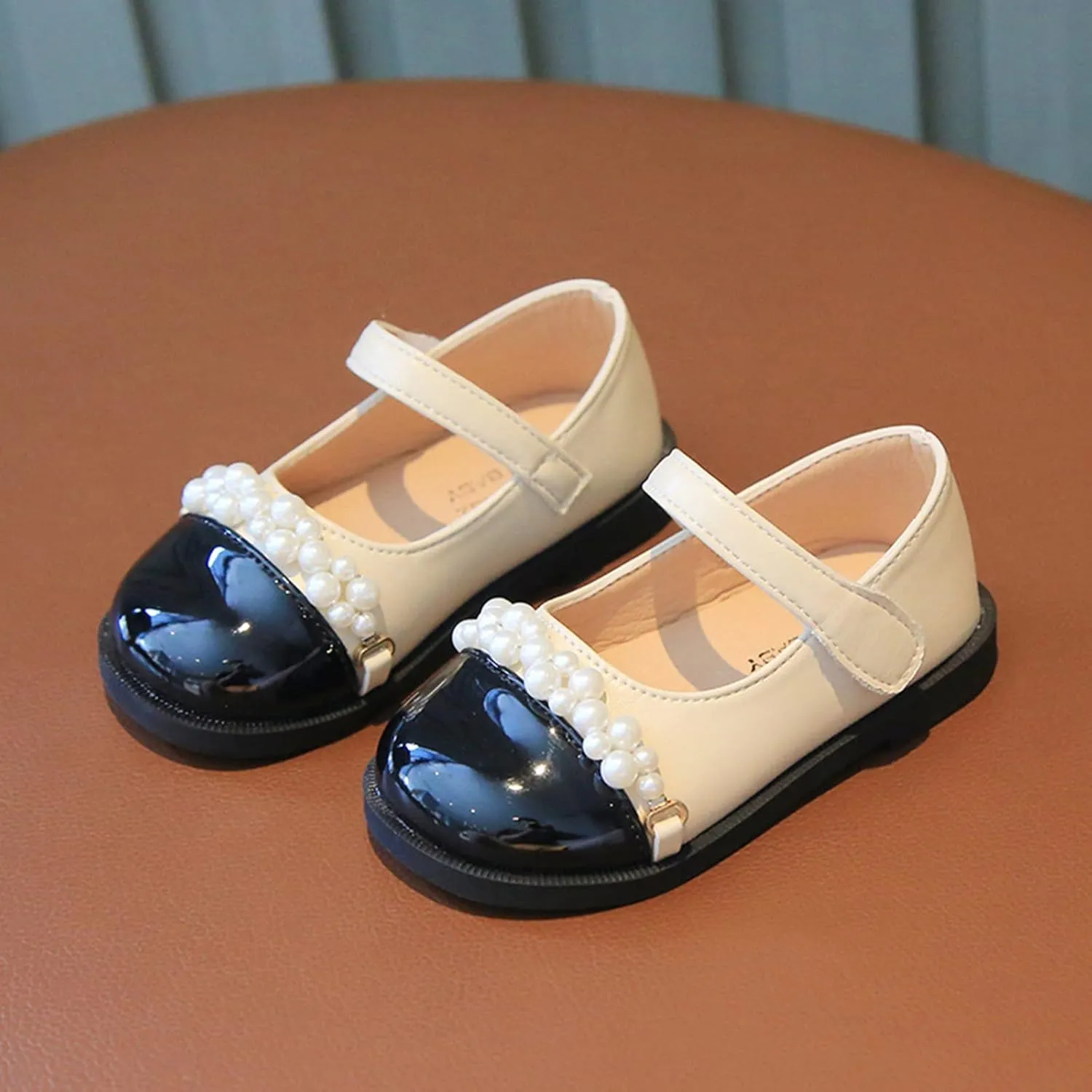 Toddler and Girls Casual Shoes Fashion Autumn Thick Sole Round Toe Buckle Dress Shoes Girls Sneaker