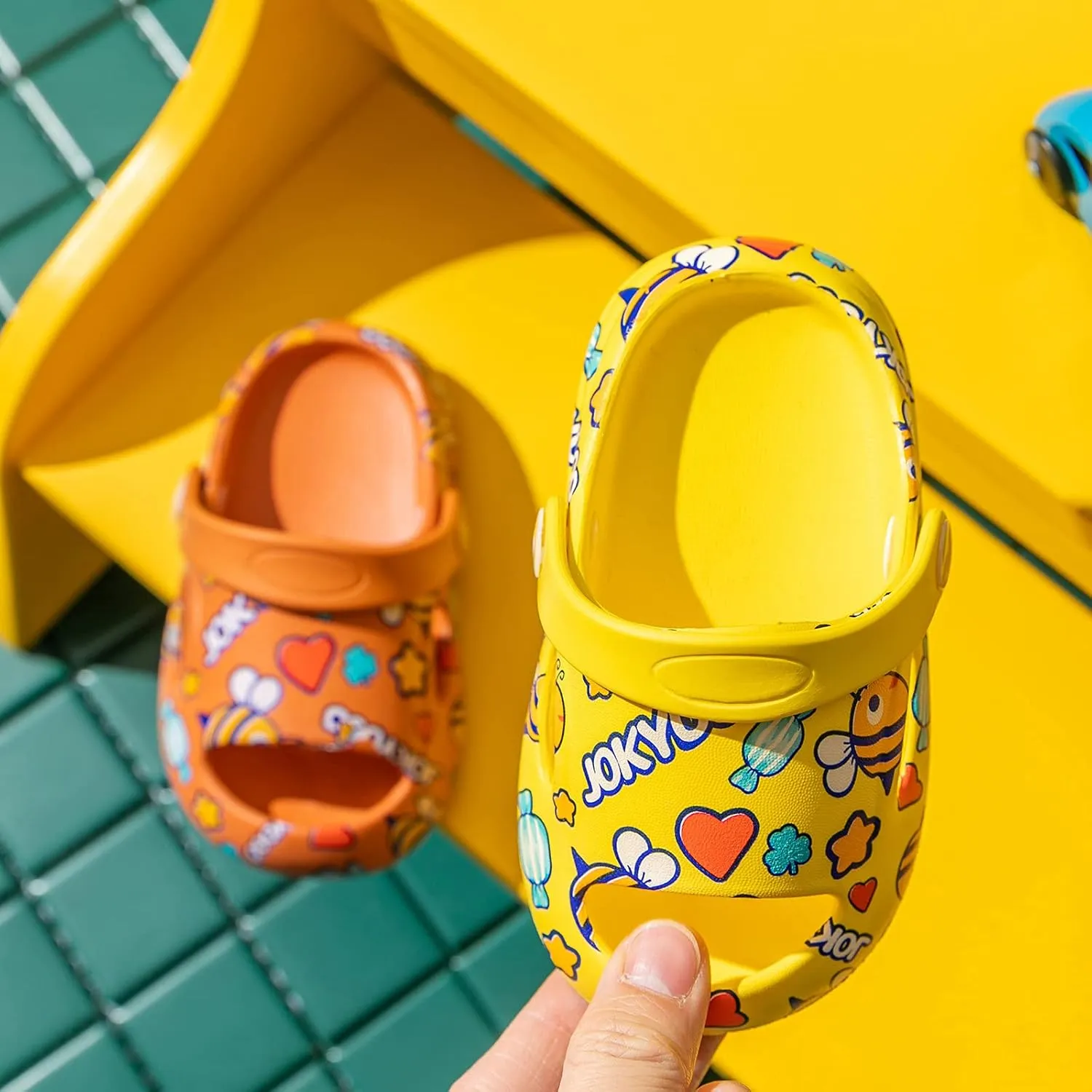 Toddler Baby Bee Summer Slippers Shoes Sandals Cartoon Boys Girls Children Girl's Shoes Fancy (Yellow, 12-24 Months)