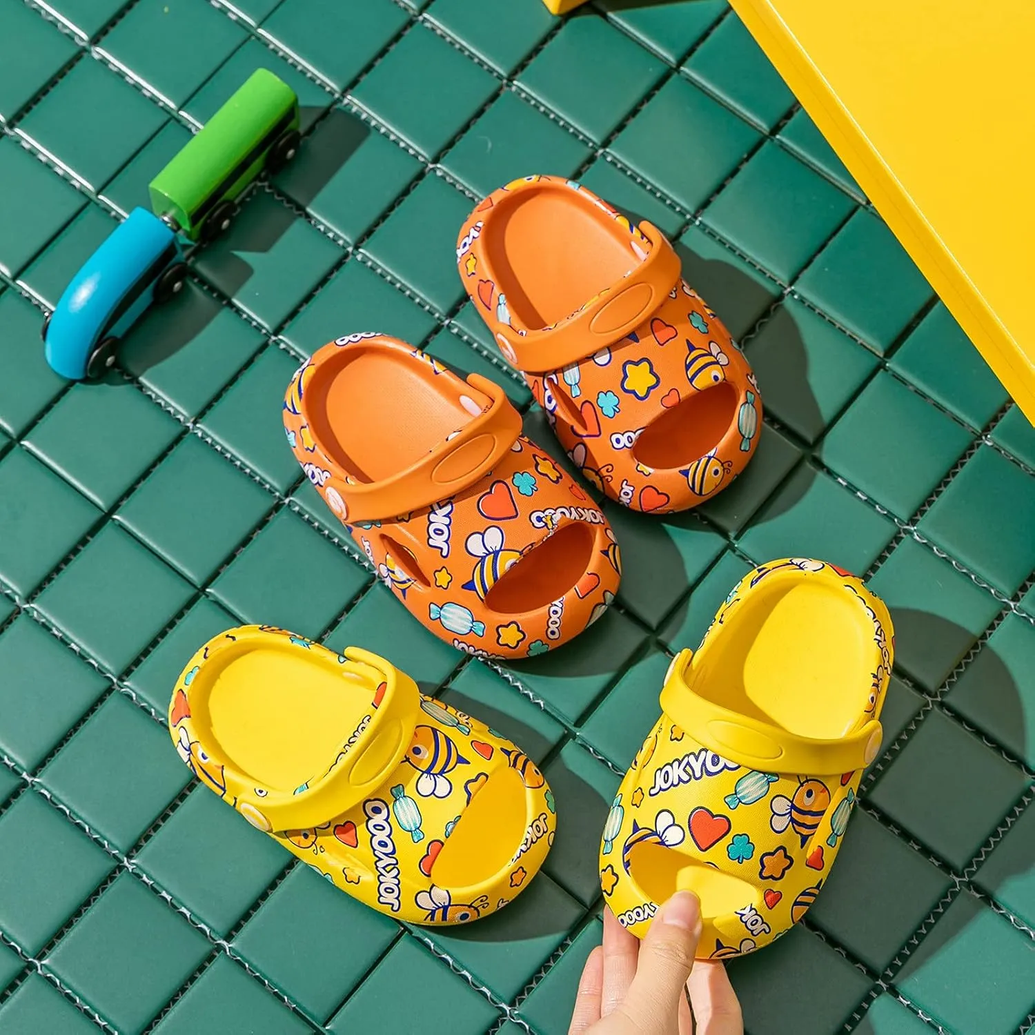 Toddler Baby Bee Summer Slippers Shoes Sandals Cartoon Boys Girls Children Girl's Shoes Fancy (Yellow, 12-24 Months)