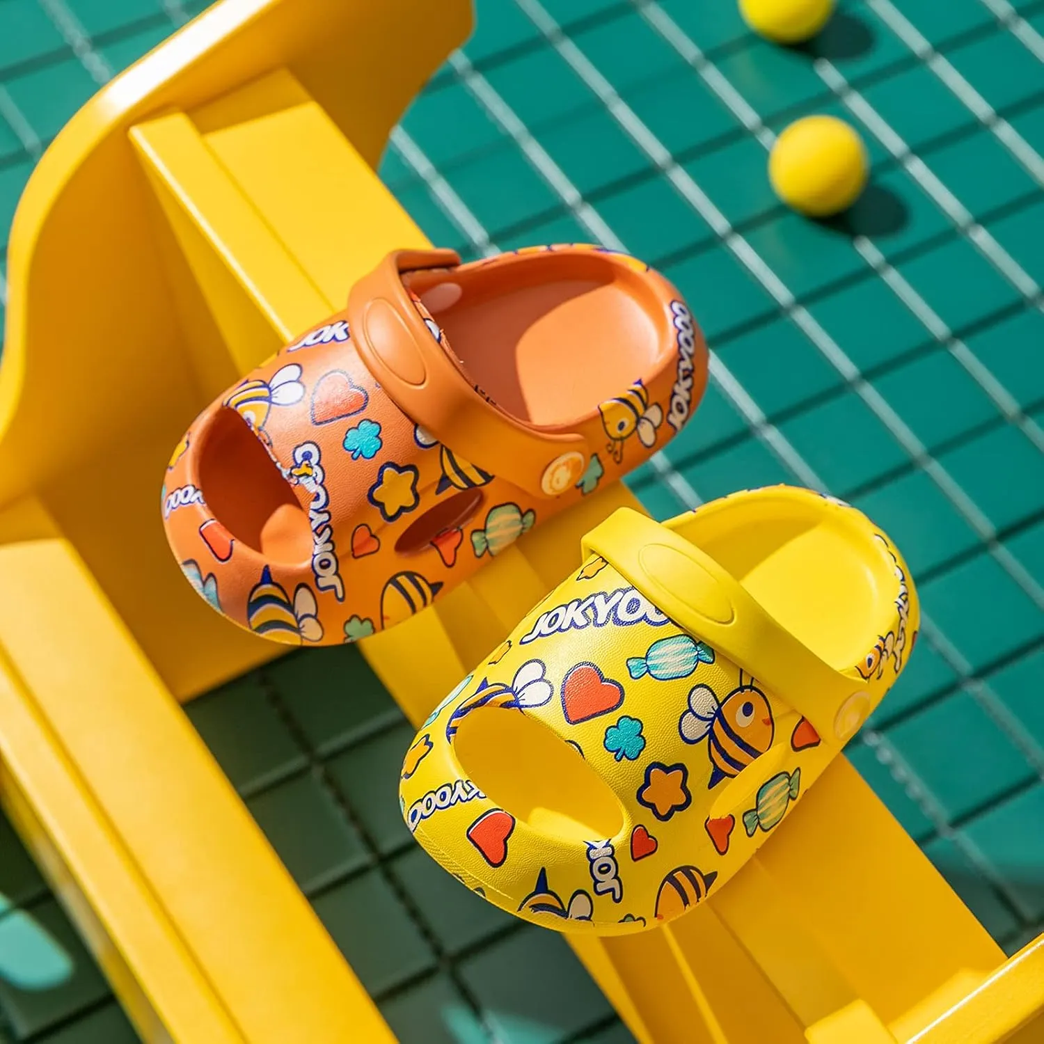 Toddler Baby Bee Summer Slippers Shoes Sandals Cartoon Boys Girls Children Girl's Shoes Fancy (Yellow, 12-24 Months)