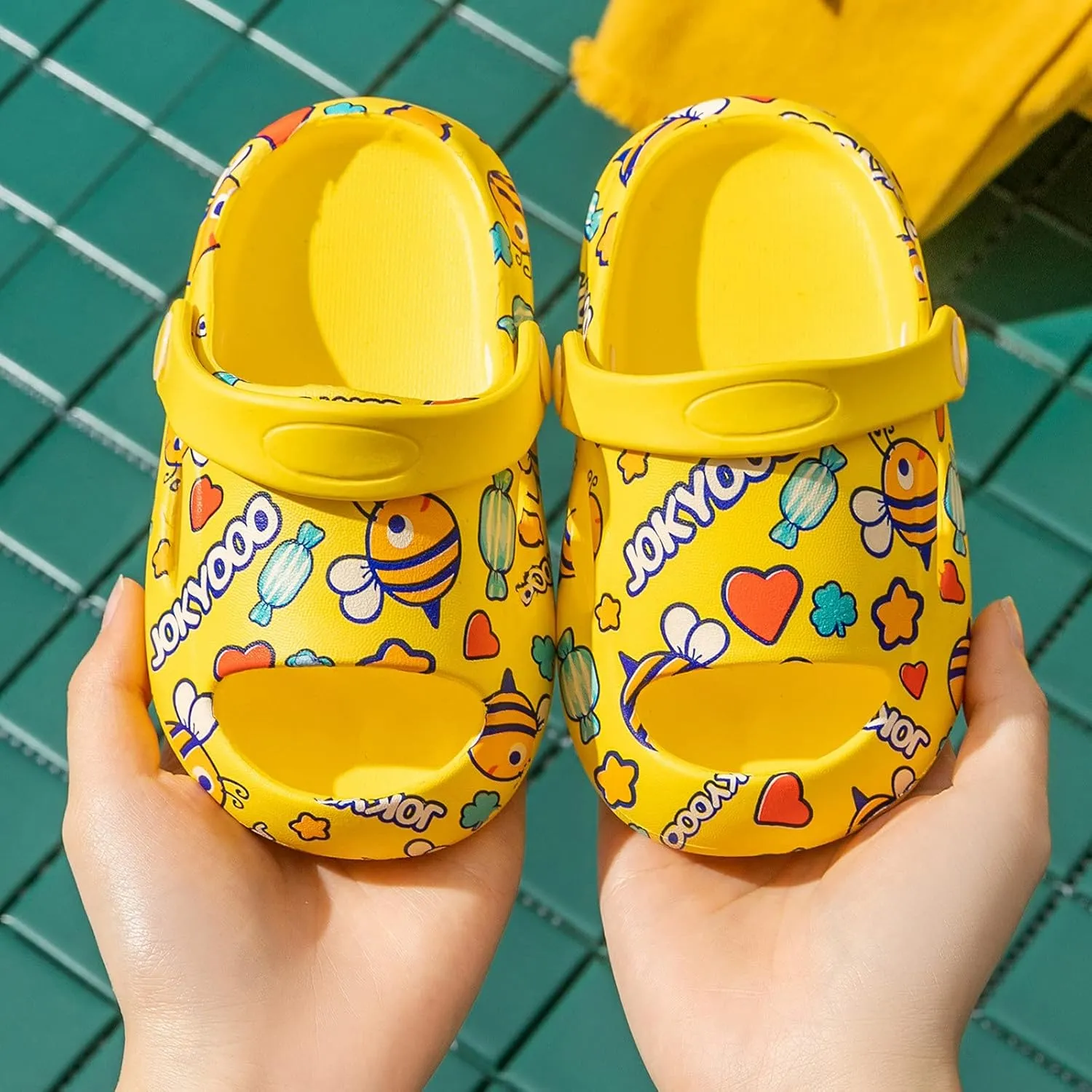 Toddler Baby Bee Summer Slippers Shoes Sandals Cartoon Boys Girls Children Girl's Shoes Fancy (Yellow, 12-24 Months)