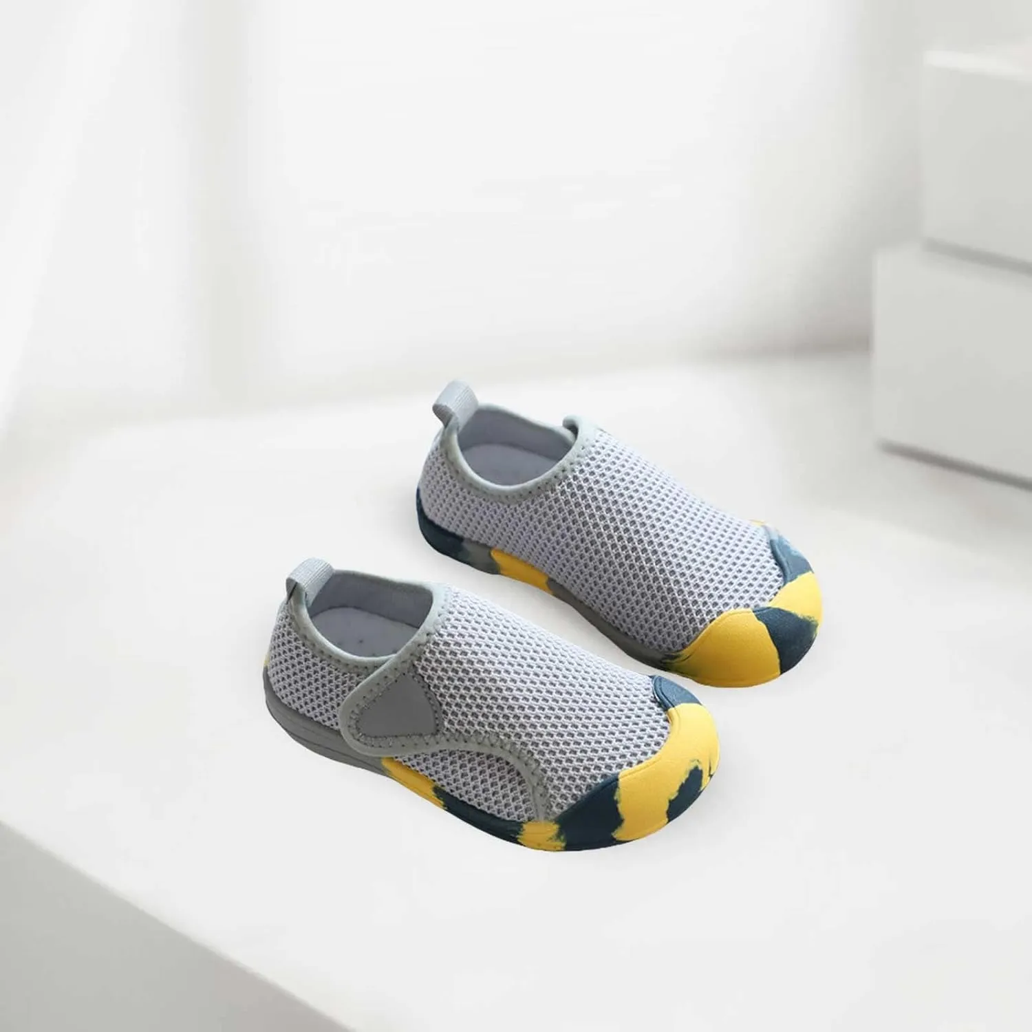 Toddler Baby Boy Girl Shoes Breathable Shoes Baotou Sneakers Mesh Baby Soft Sole Fashion Tie Shoes for Little Girls