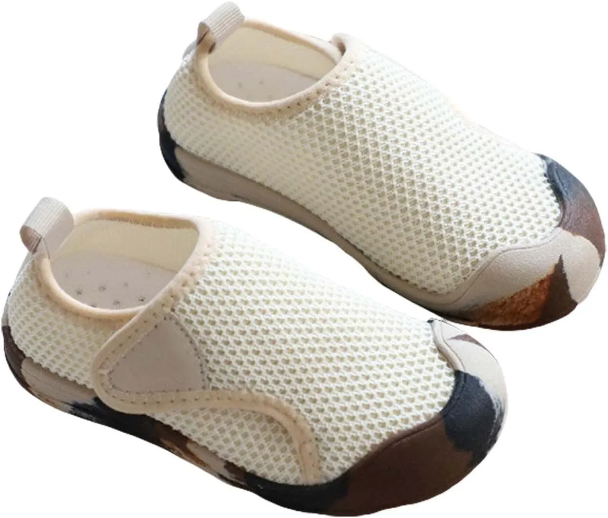 Toddler Baby Boy Girl Shoes Breathable Shoes Baotou Sneakers Mesh Baby Soft Sole Fashion Tie Shoes for Little Girls