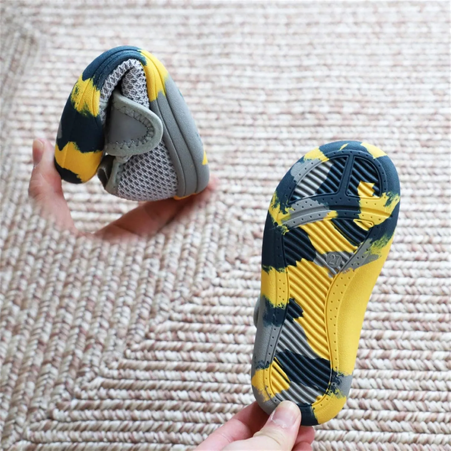 Toddler Baby Boy Girl Shoes Breathable Shoes Baotou Sneakers Mesh Baby Soft Sole Fashion Tie Shoes for Little Girls