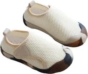 Toddler Baby Boy Girl Shoes Breathable Shoes Baotou Sneakers Mesh Baby Soft Sole Fashion Tie Shoes for Little Girls