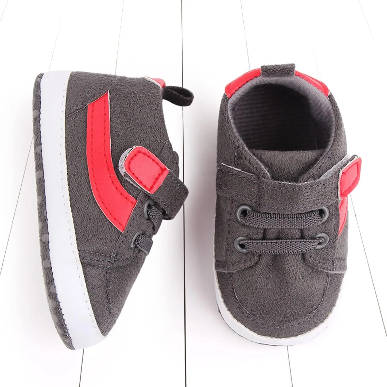 Toddler Baby Boys Girls High Tops Ankle Sneakers Infant Newborn Prewalker Soft Anti-Slip Sole occasins Shoes
