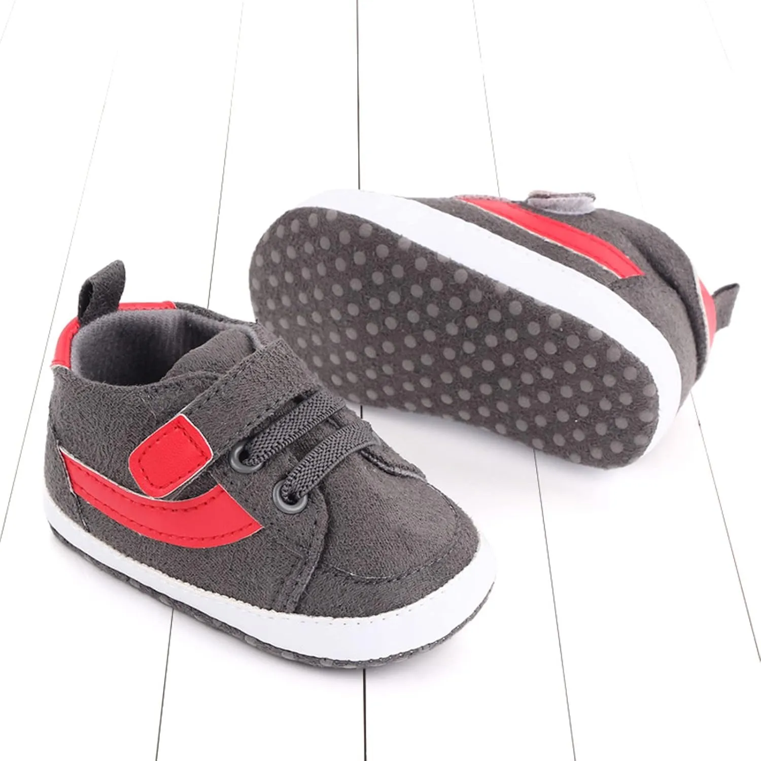 Toddler Baby Boys Girls High Tops Ankle Sneakers Infant Newborn Prewalker Soft Anti-Slip Sole occasins Shoes