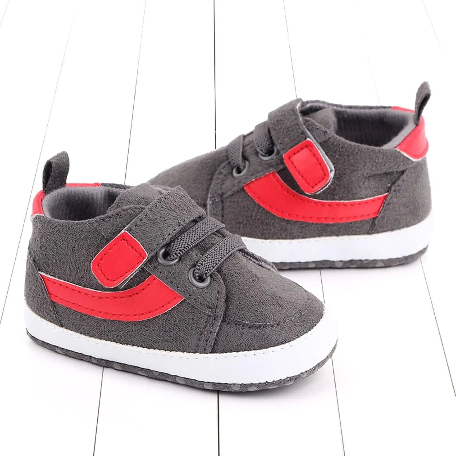 Toddler Baby Boys Girls High Tops Ankle Sneakers Infant Newborn Prewalker Soft Anti-Slip Sole occasins Shoes