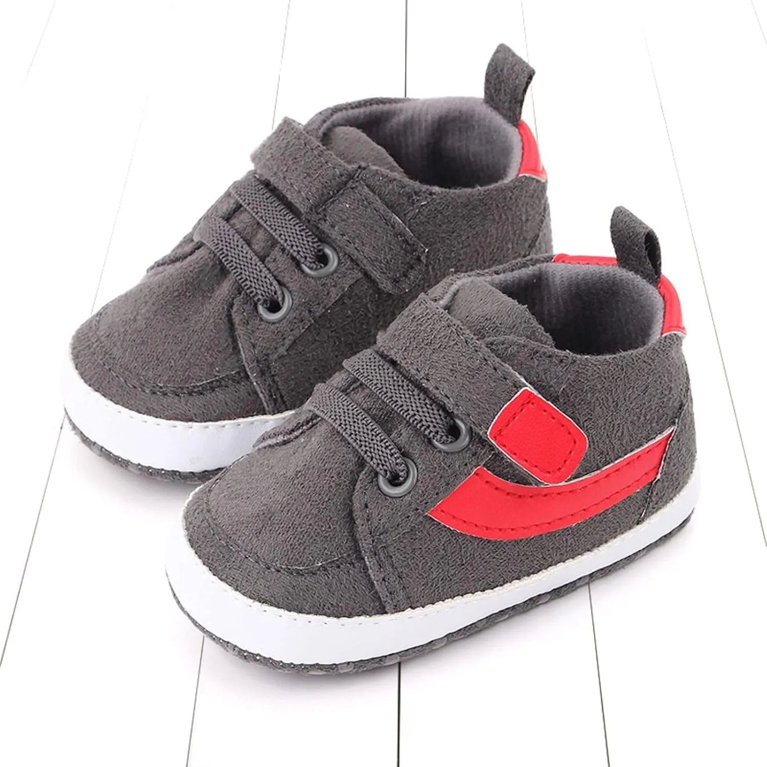 Toddler Baby Boys Girls High Tops Ankle Sneakers Infant Newborn Prewalker Soft Anti-Slip Sole occasins Shoes