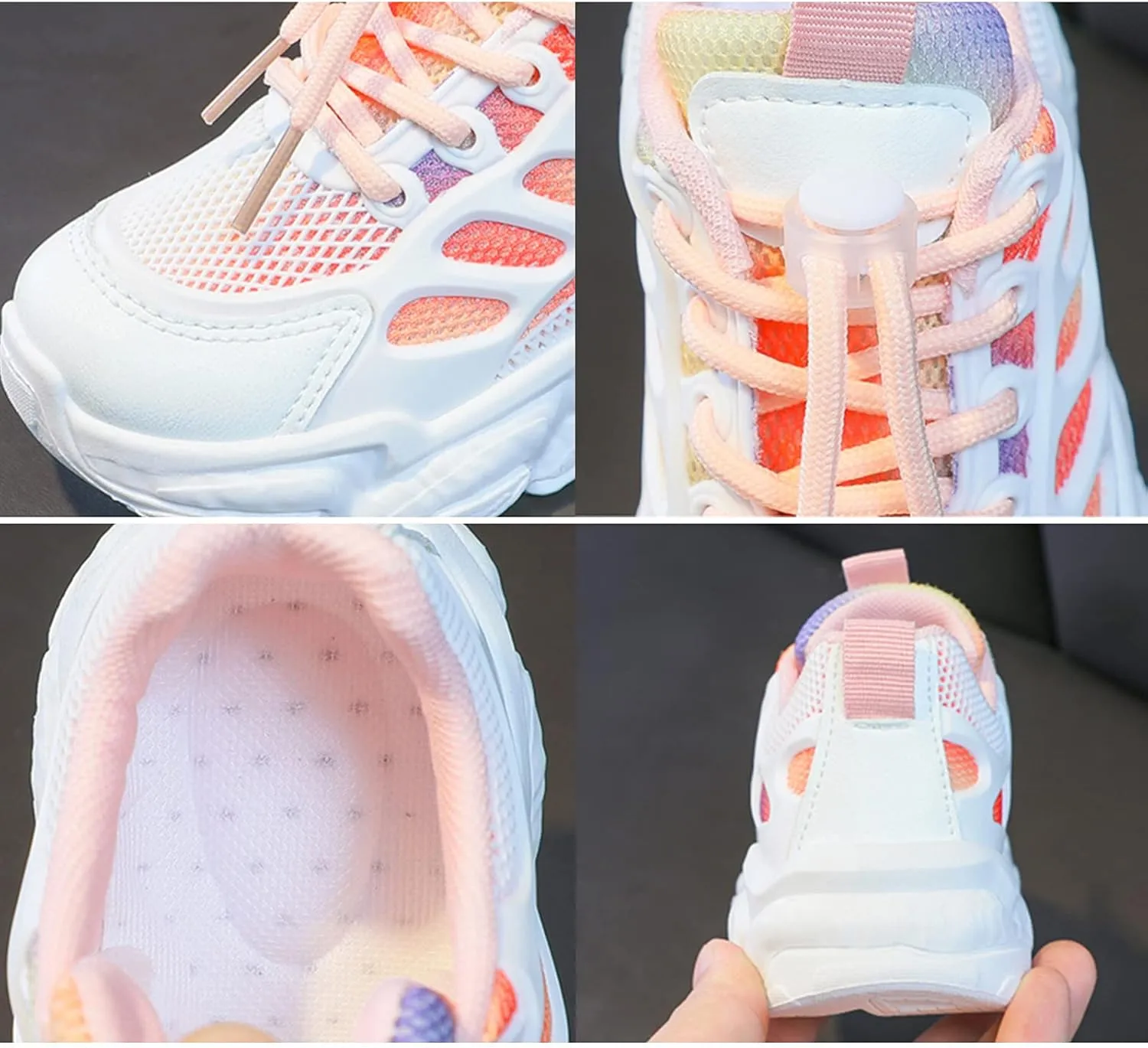 Toddler Baby Girl Boy Child Shoes Summer Sandals Non Slip Soft Sole Mesh Breathable Sneaker (Pink, 13 Little Kids)