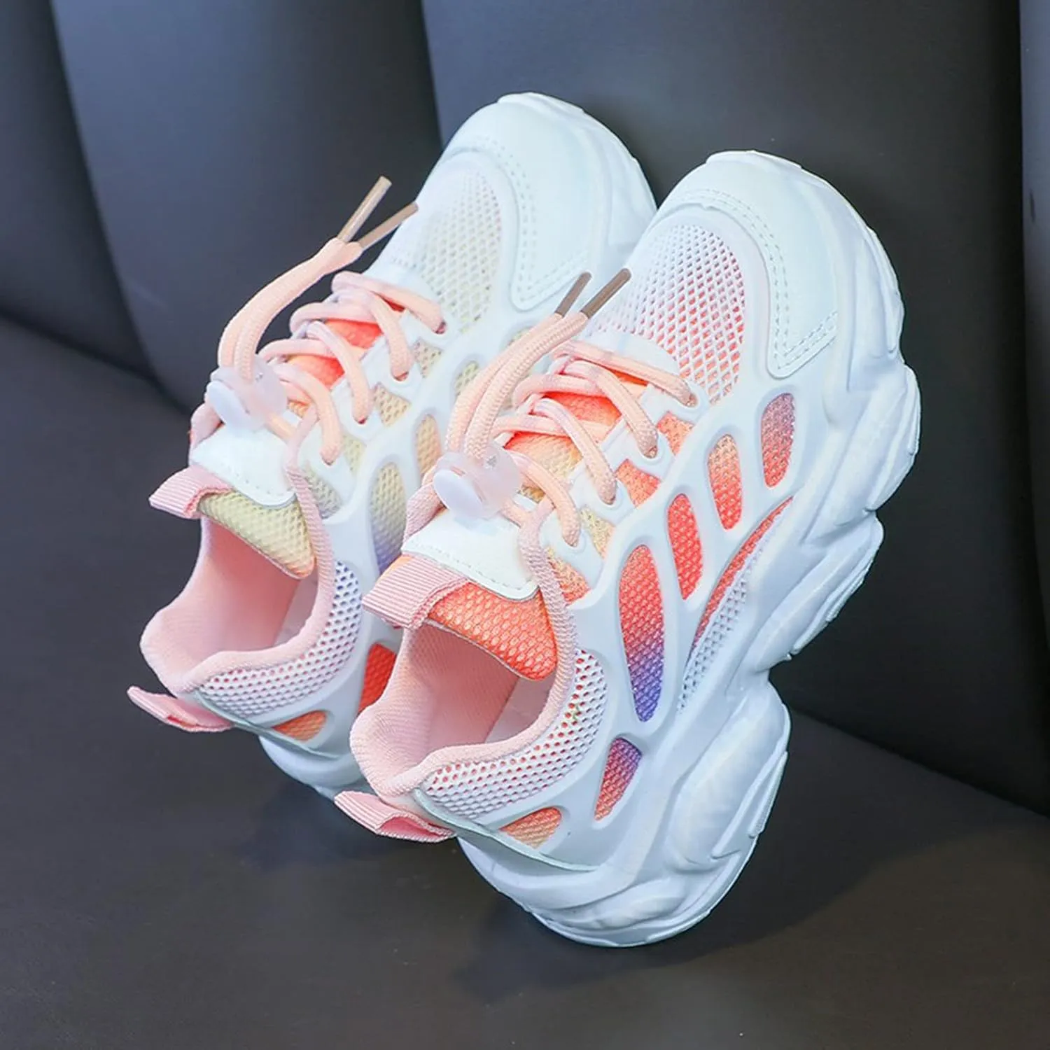 Toddler Baby Girl Boy Child Shoes Summer Sandals Non Slip Soft Sole Mesh Breathable Sneaker (Pink, 13 Little Kids)