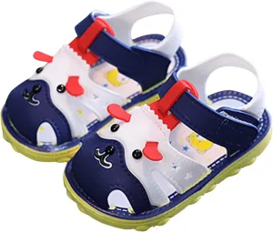 Toddler Baby Girl Boy Summer Sandals Cartoon Dog Shoes Non Slip Soft Sole First Walkers Prewalkers (Blue, 5.5 Infant)
