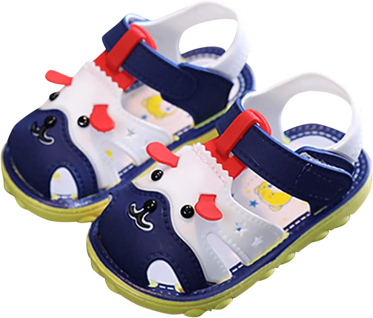 Toddler Baby Girl Boy Summer Sandals Cartoon Dog Shoes Non Slip Soft Sole First Walkers Prewalkers (Blue, 5.5 Infant)